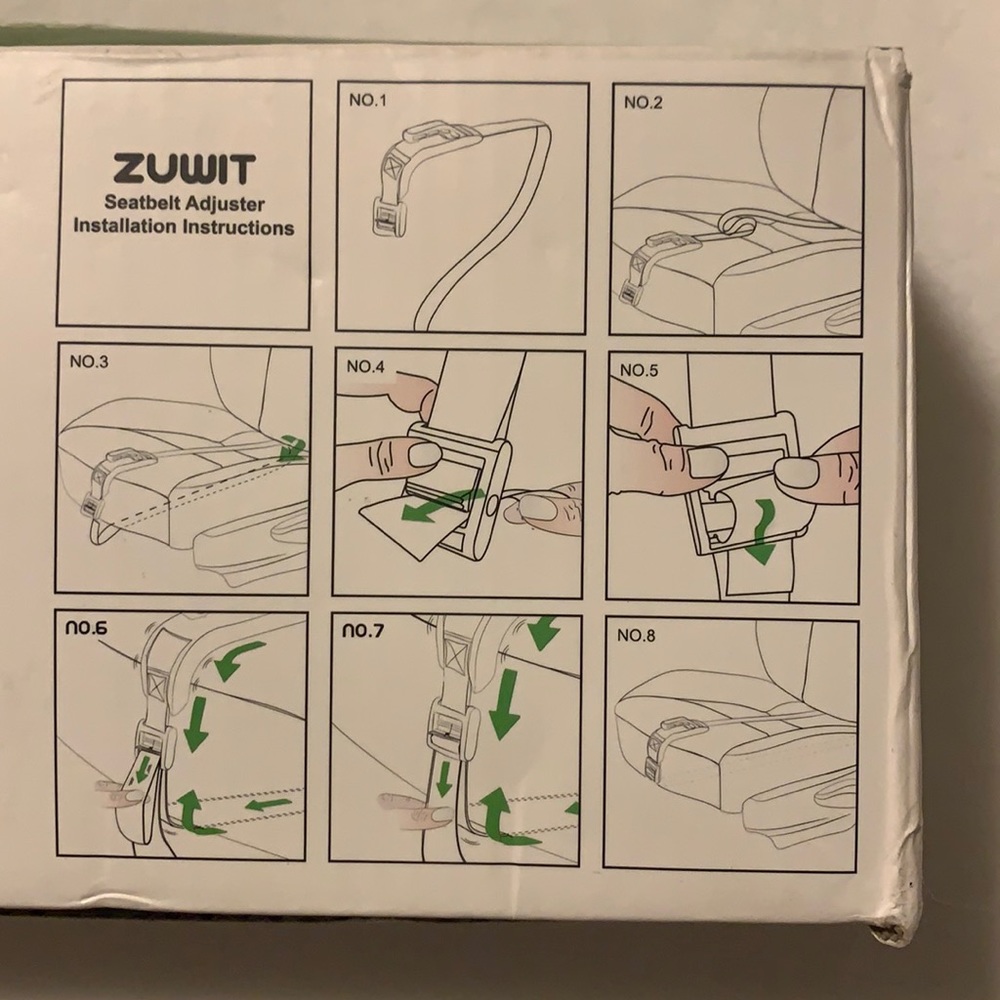 White and black Maternity Seatbelt Adjuster